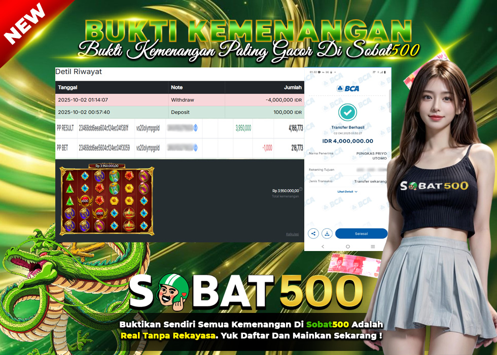 BUKTI JACKPOT SLOT GATES OF OLYMPUS SUPER SCATTER TERPERCAYA DI INDONESIA TGL 02-10-2025