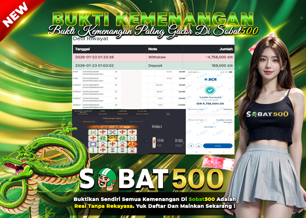 BUKTI JACKPOT SLOT MAHJONG WAYS TERPERCAYA DI INDONESIA TGL 23-01-2026
