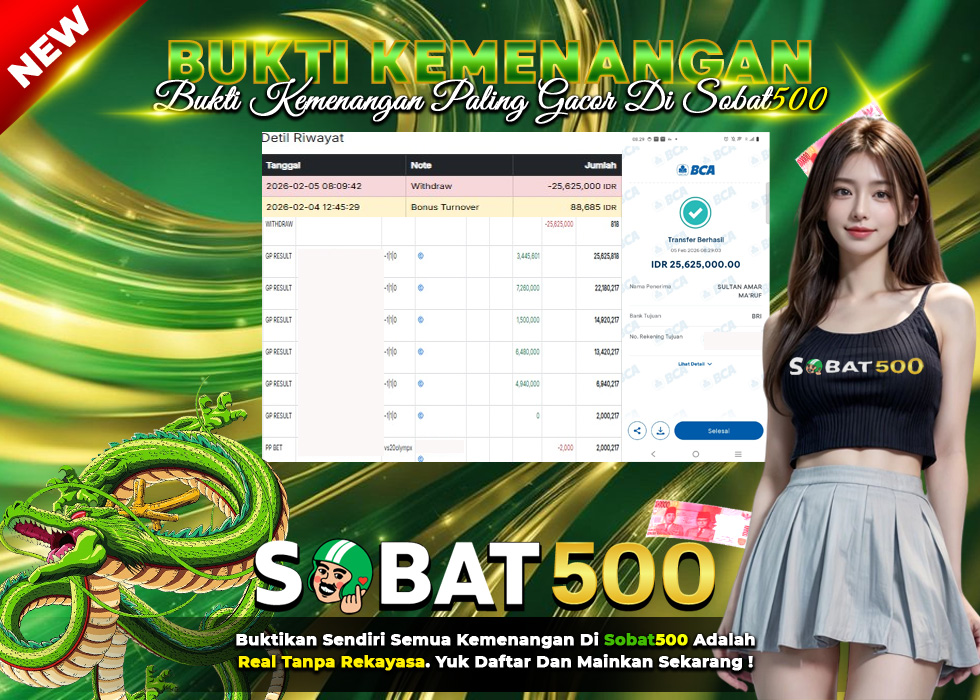 BUKTI JACKPOT SBO SPORT TERPERCAYA DI INDONESIA TGL 05-02-2026