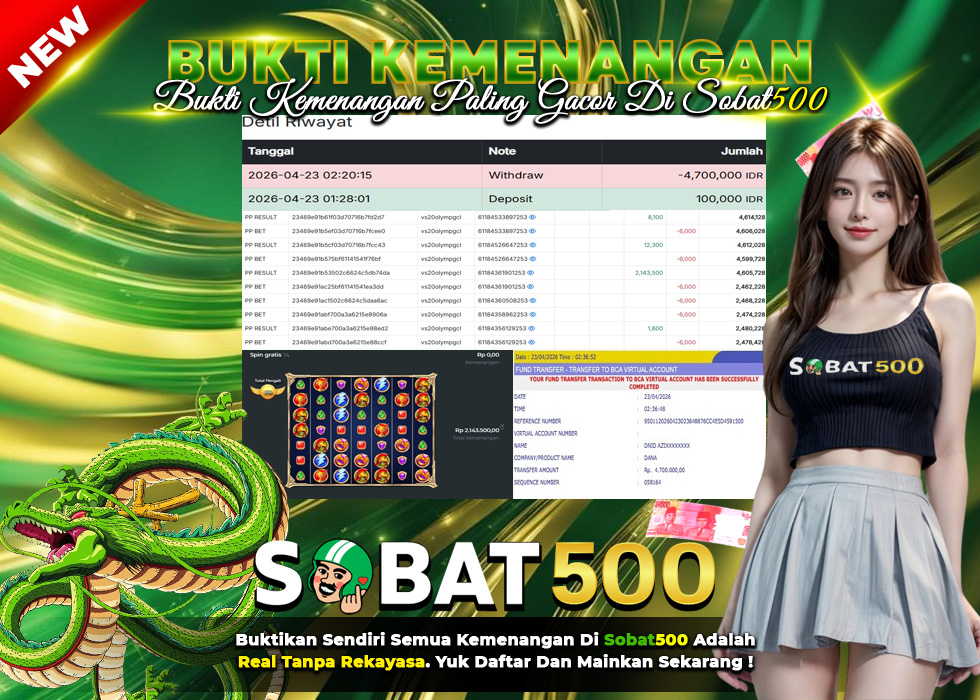 BUKTI JACKPOT SLOT FORTUNE OF OLYMPUS TERPERCAYA DI INDONESIA TGL 23-04-2026