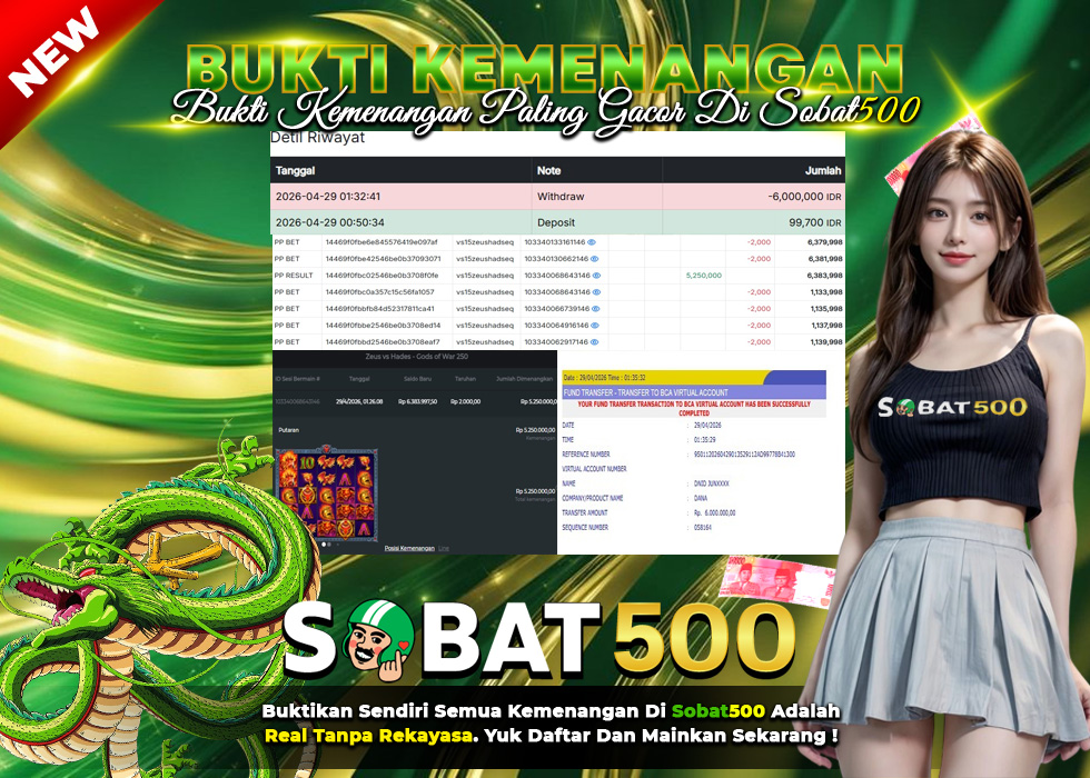 BUKTI JACKPOT SLOT ZEUS VS HADES TERPERCAYA DI INDONESIA TGL 29-04-2026
