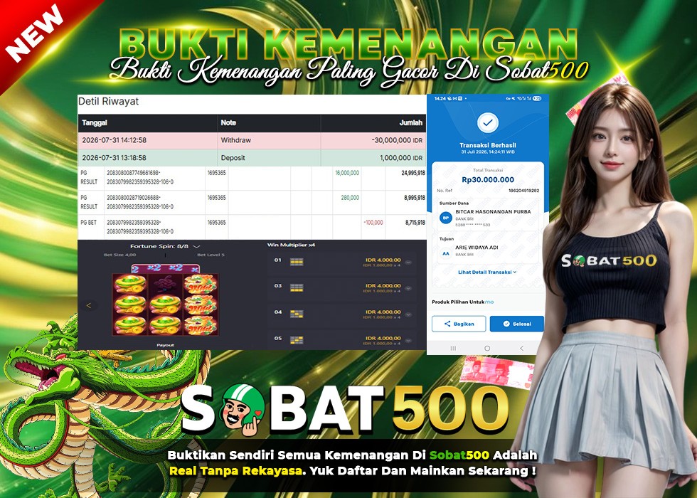 BUKTI JACKPOT SLOT FORTUNE TERPERCAYA DI INDONESIA TGL 31 -07-2026