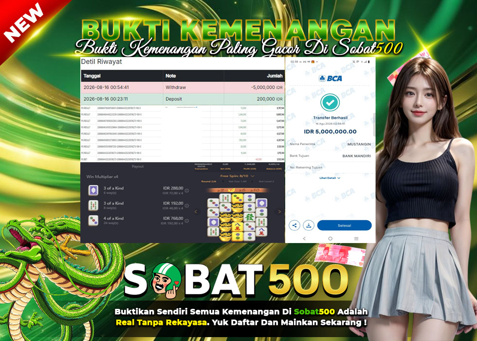 BUKTI JACKPOT SLOT MAHJONG WAYS 2 TERPERCAYA DI INDONESIA TGL 16-08-2026