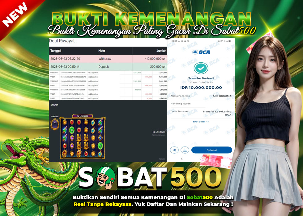 BUKTI JACKPOT SLOT GATES OF GATOT KACA SUPER SCATTER TERPERCAYA DI INDONESIA TGL 23-08-2026